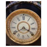 Seth Thomas Mantel Clock Black Adamantine Style Wind Up Untested