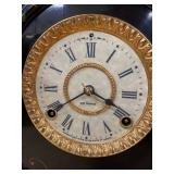 Seth Thomas Mantel Clock Black Adamantine Style Wind Up Untested
