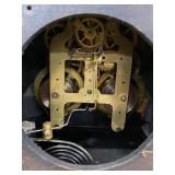 Seth Thomas Antique Black Mantel Clock Brass Dial Approx. 15in