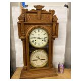 Waterbury Calendar No. 43 Oak Wall Clock Perpetual Calendar