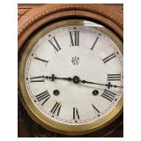 Waterbury Calendar No. 43 Oak Wall Clock Perpetual Calendar