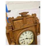 Waterbury Calendar No. 43 Oak Wall Clock Perpetual Calendar