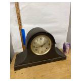 Seth Thomas Tambour Mantel Clock Wood Case Pendulum Included