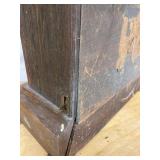 Antique Mantel Clock Tiger Oak Case Mechanical Gong Chime Untested