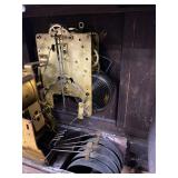 Antique Mantel Clock Tiger Oak Case Mechanical Gong Chime Untested