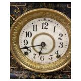 Seth Thomas Adamantine Mantel Clock Black Marbled Case Untested