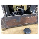 Seth Thomas Adamantine Mantel Clock Black Marbled Case Untested