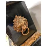 Seth Thomas Antique Mantel Clock Black Adamantine Case Approx. 12in