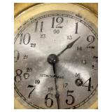 Seth Thomas Brass Marine Porthole Bulkhead Clock Untested See Photos