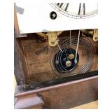 Sessions Eight Day Mantel Clock Wooden Case Roman Dial Untested