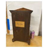 Antique Wooden Mantel Shelf Clock Roman Dial Approx. 19in Untested