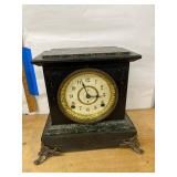 Seth Thomas Antique Adamantine Mantel Clock Black Case Untested