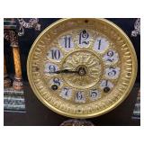 Seth Thomas Adamantine Mantel Clock Faux Marble Case Approx 19in