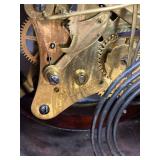 Waterbury Mantel Clock Open Escapement Wood Shelf Clock Approx 16in