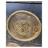 Seth Thomas Adamantine Mantel Clock Faux Wood Column Case Untested