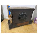 Seth Thomas Adamantine Mantel Clock Faux Marble Lion Handles Untested