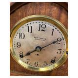 Seth Thomas Clark Sonora Chime Tambour Mantel Clock Wood Case