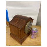 Seth Thomas Clark Sonora Chime Tambour Mantel Clock Wood Case