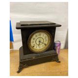 Seth Thomas Antique Mantel Clock Black Adamantine Case Untested