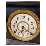 Seth Thomas Antique Mantel Clock Black Adamantine Case Untested