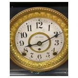 Seth Thomas Adamantine Mantel Clock Black Case Brass Feet Untested