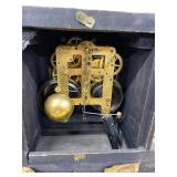 Seth Thomas Adamantine Mantel Clock Black Case Brass Feet Untested