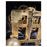 Seth Thomas Adamantine Mantel Clock Black Case Brass Feet Untested