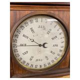 Welch Spring Co Perpetual Calendar Wall Clock approx 37in Untested