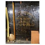 Welch Spring Co Perpetual Calendar Wall Clock approx 37in Untested
