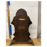 Antique Gingerbread Parlor Shelf Clock Etched Glass Approx 22in