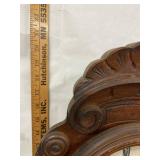 Antique Gingerbread Parlor Shelf Clock Etched Glass Approx 22in