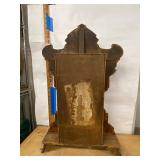 Seth Thomas Antique Gingerbread Shelf Clock Oak Case approx 27in