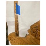 Seth Thomas Antique Gingerbread Shelf Clock Oak Case approx 27in