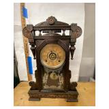 Antique Eastlake Gingerbread Shelf Mantel Clock Approx 24in Tall