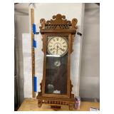Waterbury Clock Co Wall Regulator Parlor Clock Approx 40in Fair