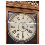 Waterbury Clock Co Wall Regulator Parlor Clock Approx 40in Fair