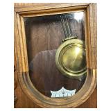 Vienna Regulator Style Wall Clock Wood Case Pendulum Untested