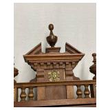 Vienna Regulator Style Wall Clock Wood Case Pendulum Untested
