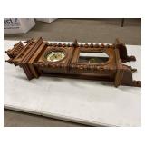 Vienna Regulator Style Wall Clock Wood Case Pendulum Untested