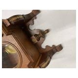 Vienna Regulator Style Wall Clock Wood Case Pendulum Untested