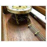 Vienna Regulator Style Wall Clock Wood Case Pendulum Untested