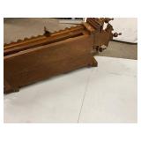 Vienna Regulator Style Wall Clock Wood Case Pendulum Untested