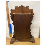Antique Gingerbread Parlor Shelf Clock Walnut Case Approx 21in Fair