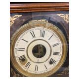 Antique Gingerbread Parlor Shelf Clock Walnut Case Approx 21in Fair