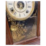 Antique Gingerbread Parlor Shelf Clock Walnut Case Approx 21in Fair