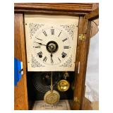 Seth Thomas 298B Oak Gingerbread Shelf Clock approx 26in Untested
