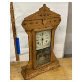 Seth Thomas Oak Gingerbread Wall Clock Approx. 24 in Untested