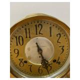 Seth Thomas Antique Mantel Clock Brass Tone Round Case See Photos