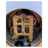 Seth Thomas Antique Mantel Clock Brass Tone Round Case See Photos