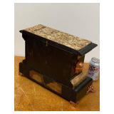 Antique Seth Thomas Mantel Clock Black Adamantine Case See Photos